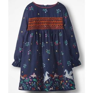 MINI BODEN *Rare* Magical Creatures Smocked Front Dress
